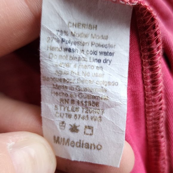 Cherish Mauve V-Neck Draped Jersey Size Medium - Picture 8 of 13